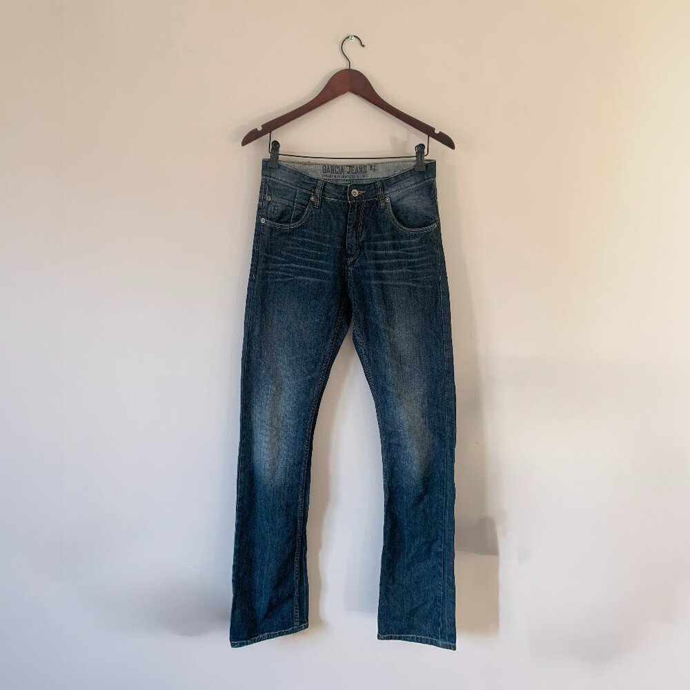Dark Blue Navy Clawmarks Skinny Denim Jeans